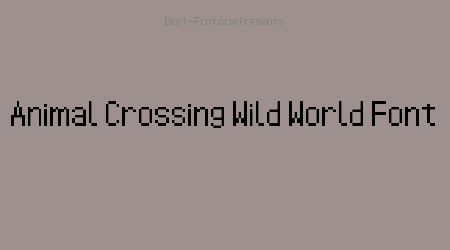 Animal Crossing Wild World Font