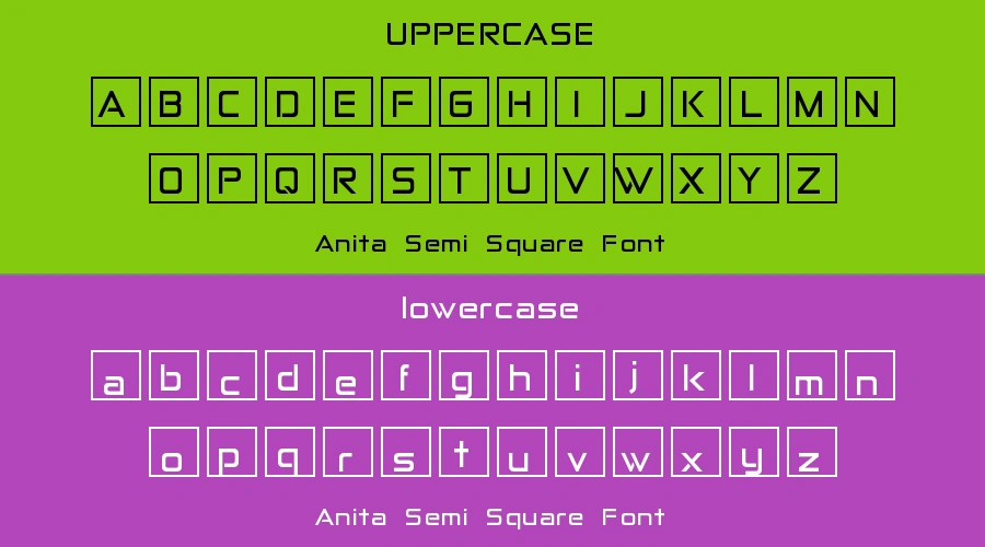 Anita Semi Square Font Preview