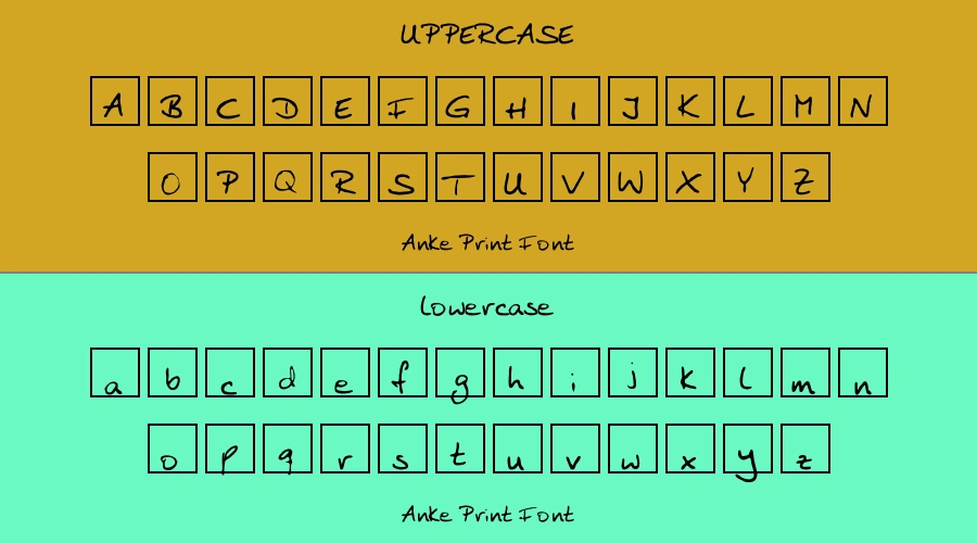 Anke Print Font Preview