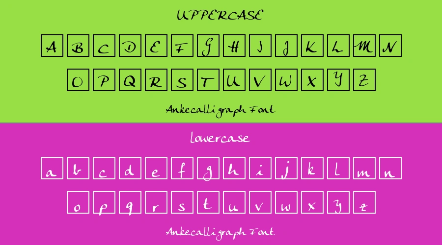 Ankecalligraph Font Preview