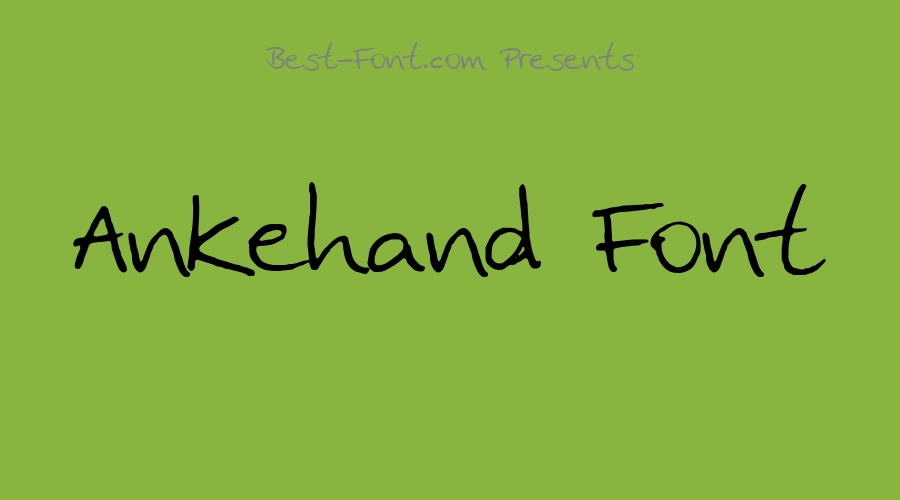 Ankehand Font