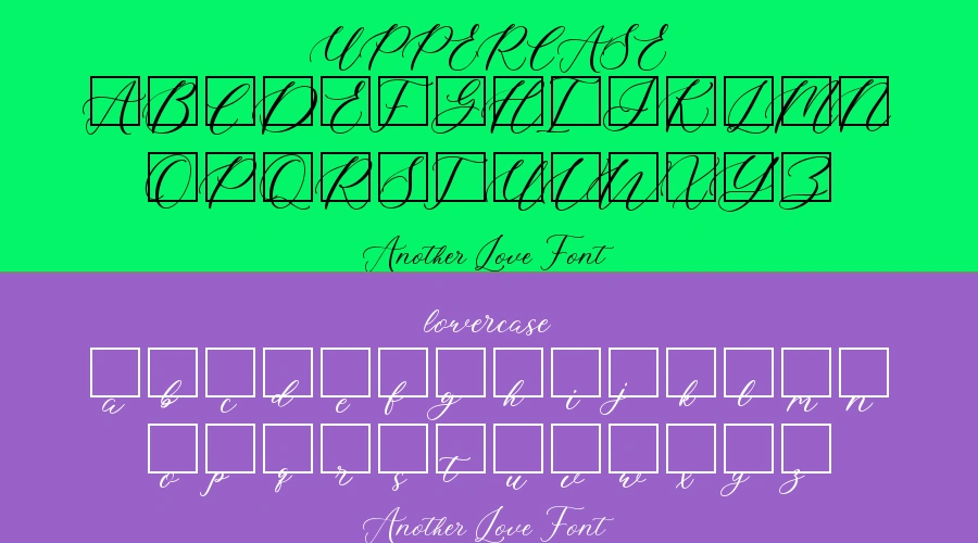 Another Love Font Preview