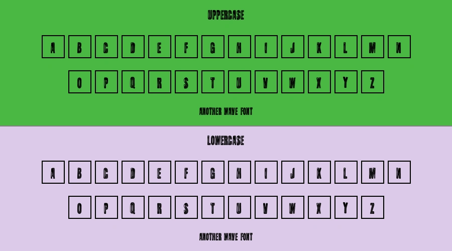 Another Wave Font Preview