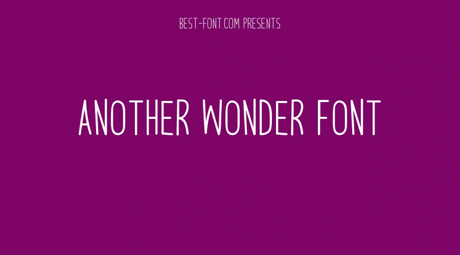 Another Wonder Font