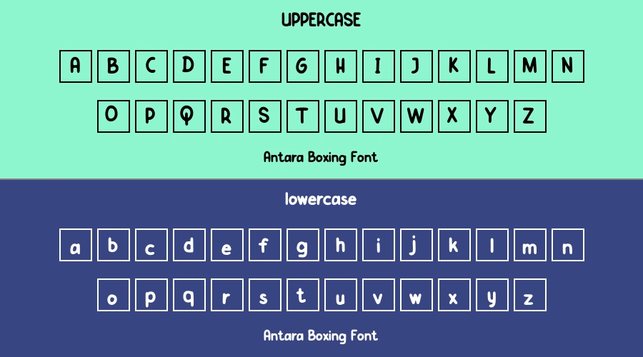Antara Boxing Font Preview