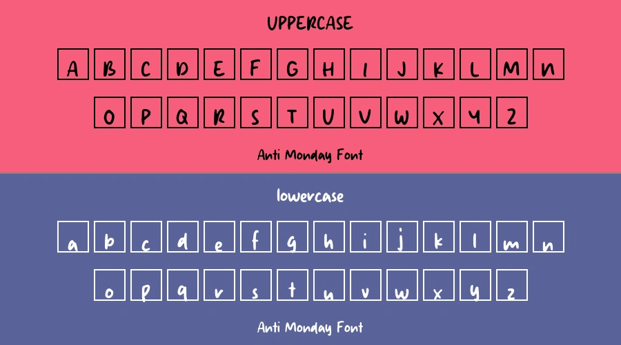 Anti Monday Font Preview