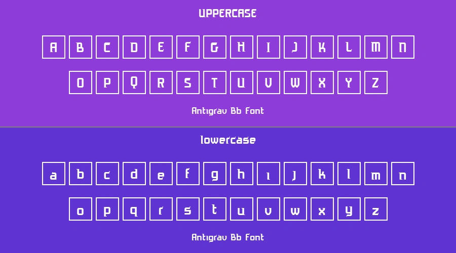 Antigrav Bb Font Preview