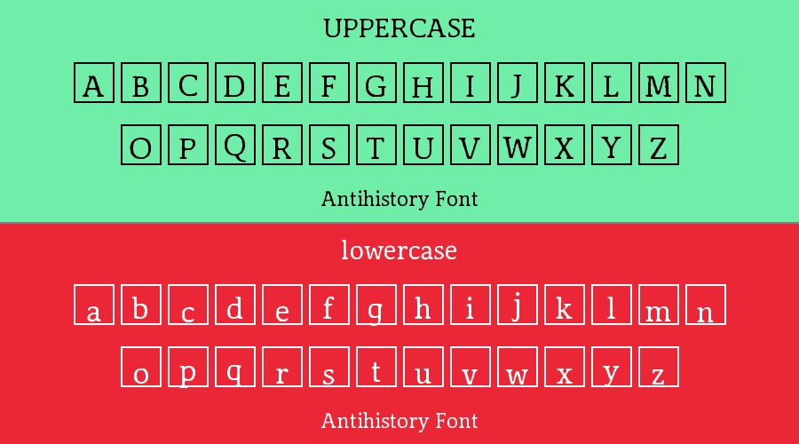 Antihistory Font Preview