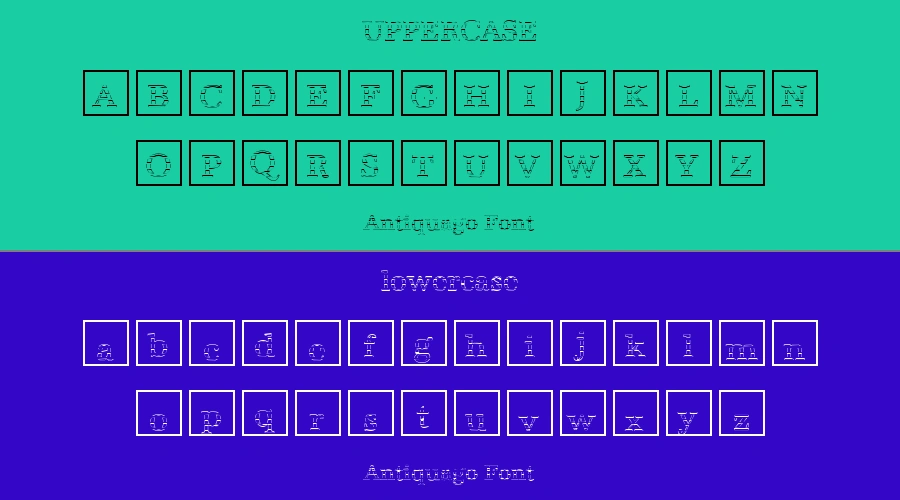 Antiquago Font Preview