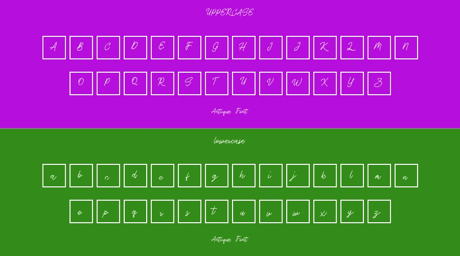 Antique Font Preview