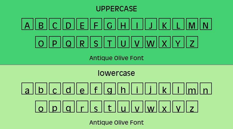 Antique Olive Font Preview
