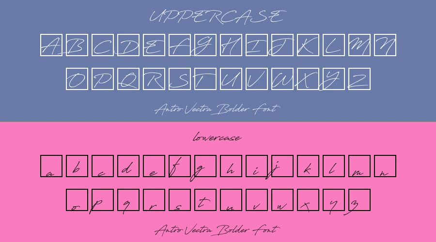 Antro Vectra Bolder Font Preview