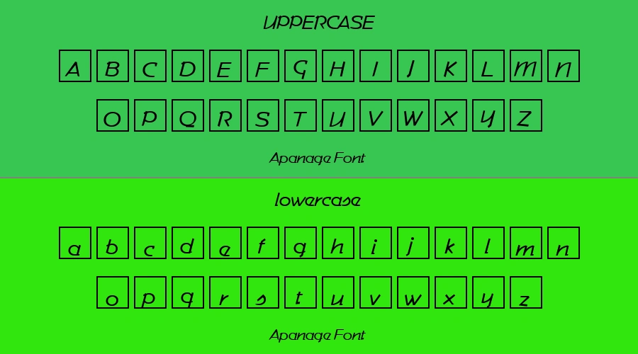 Apanage Font Preview