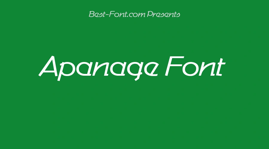 Apanage Font
