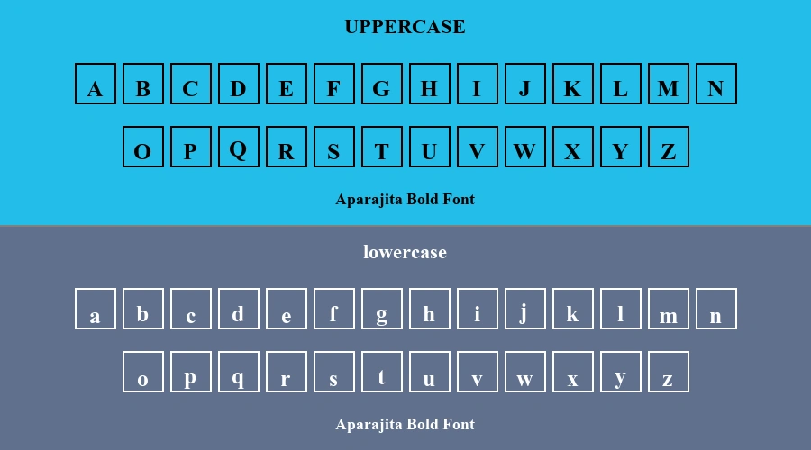 Aparajita Bold Font Preview
