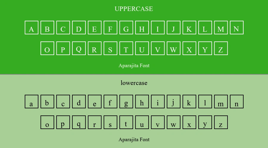 Aparajita Font Preview