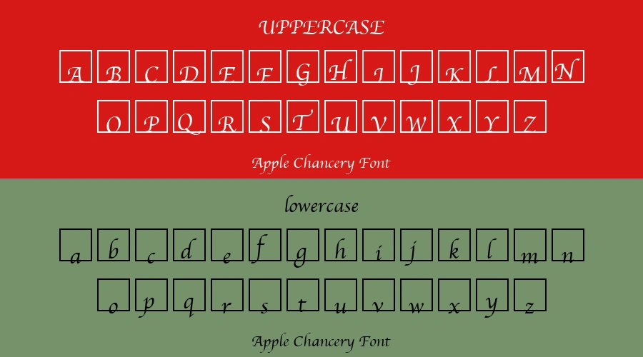 Apple Chancery Font Preview