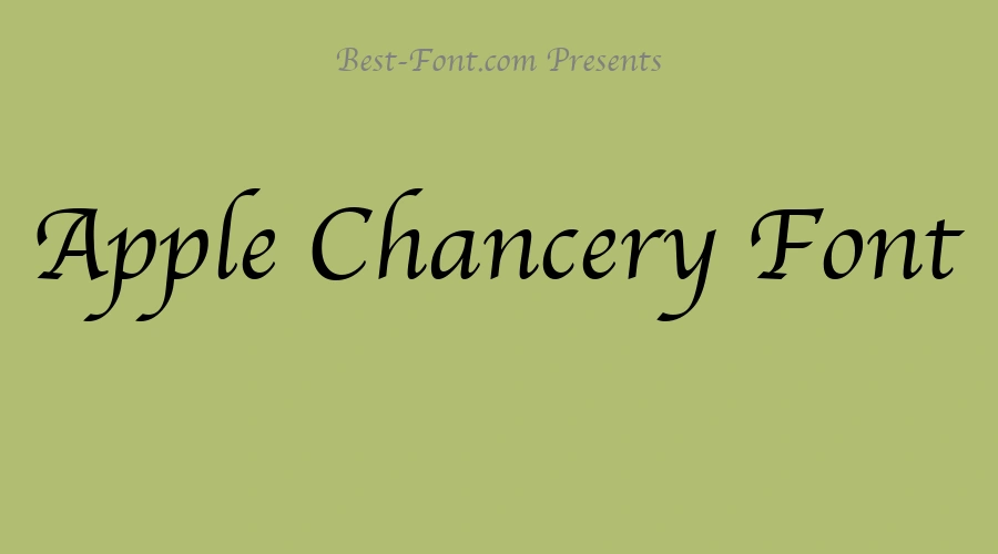 Apple Chancery Font