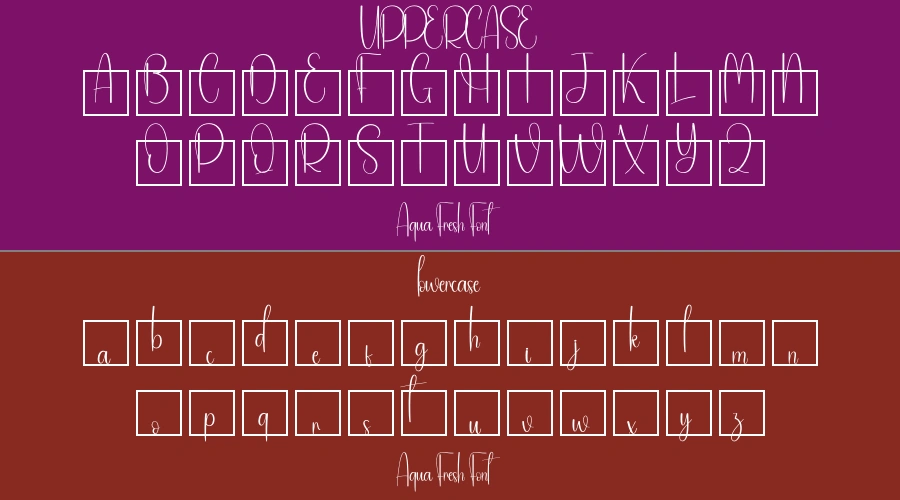 Aqua Fresh Font Preview