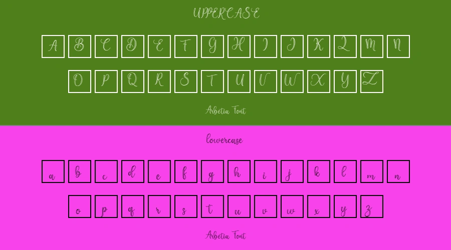 Arbetia Font Preview