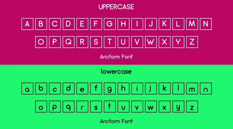 Arciform Font Preview