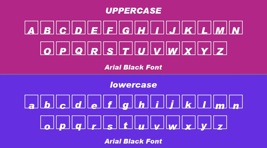 Arial Black Font Preview