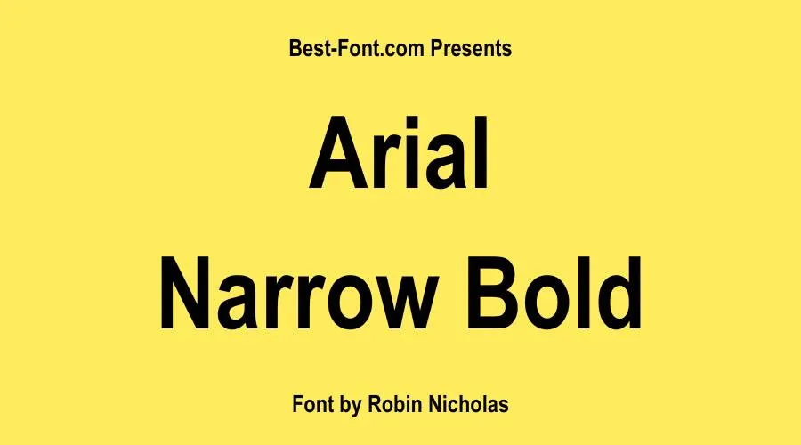 Arial Narrow Bold Font