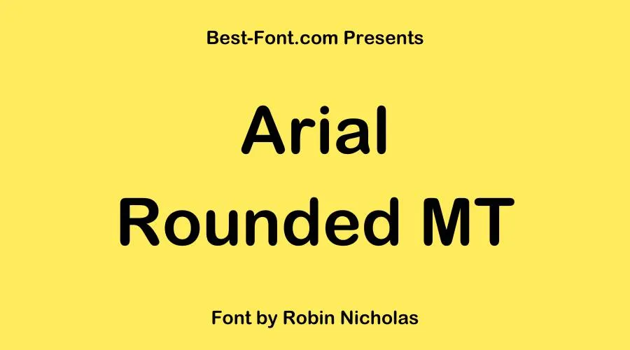 Arial Rounded Mt Font