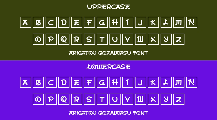 Arigatou Gozaimasu Font Preview