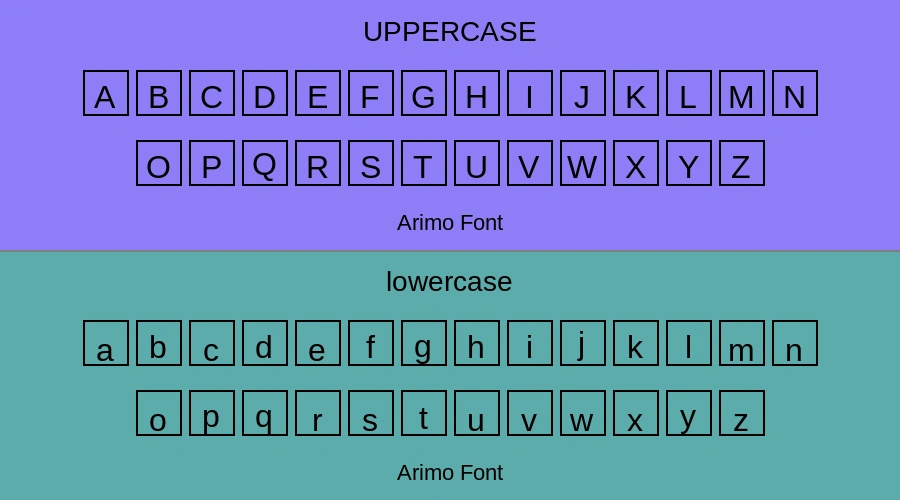 Arimo Font Preview