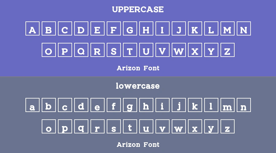 Arizon Font Preview