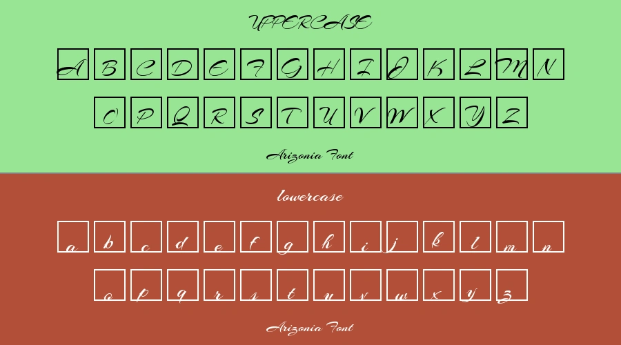 Arizonia Font Preview