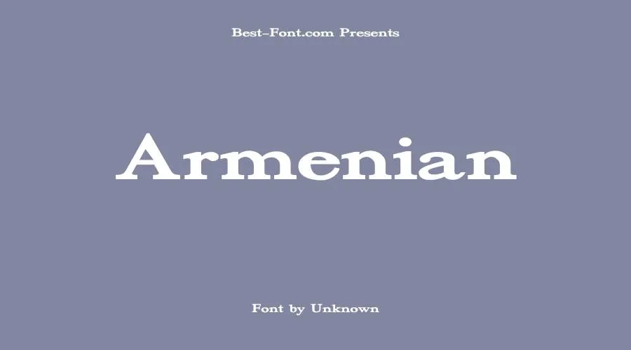 Armenian Font
