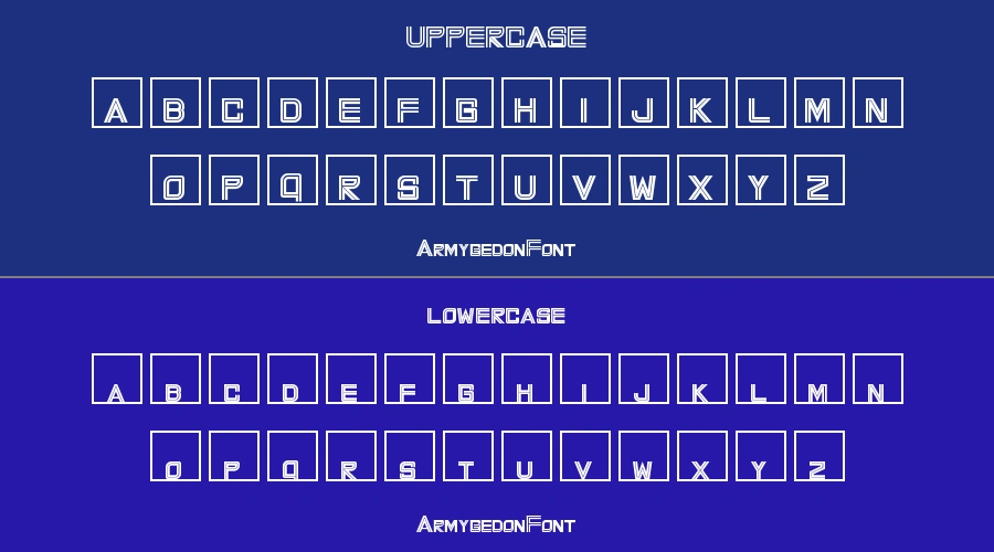 Armygedon Font Preview