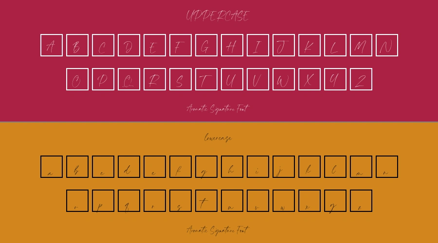 Aromatic Signature Font Preview