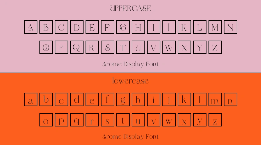 Arome Display Font Preview