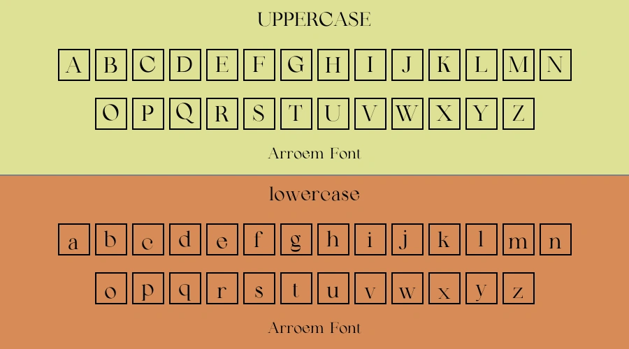 Arroem Font Preview