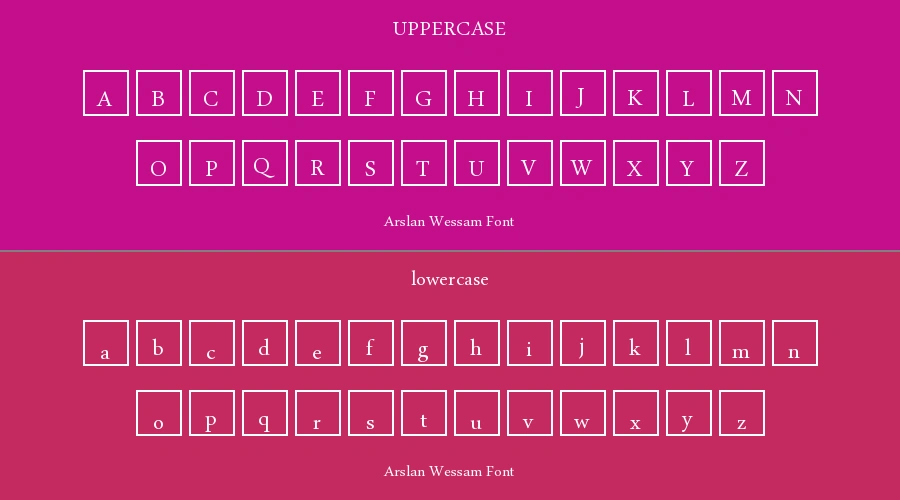 Arslan Wessam Font Preview