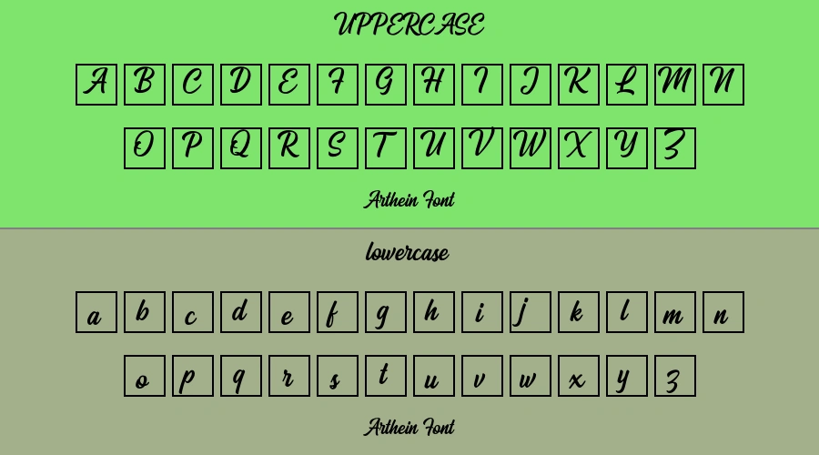 Arthein Font Preview