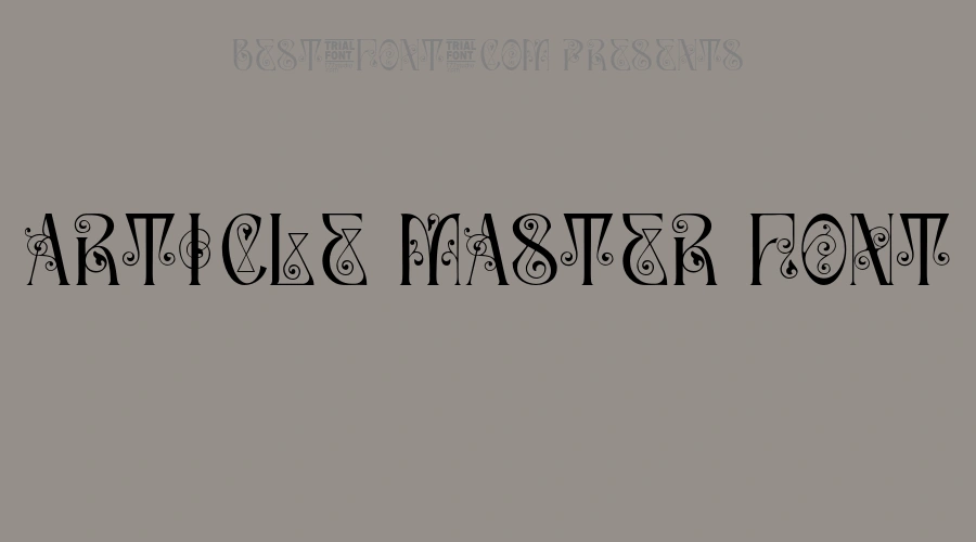 Article Master Font