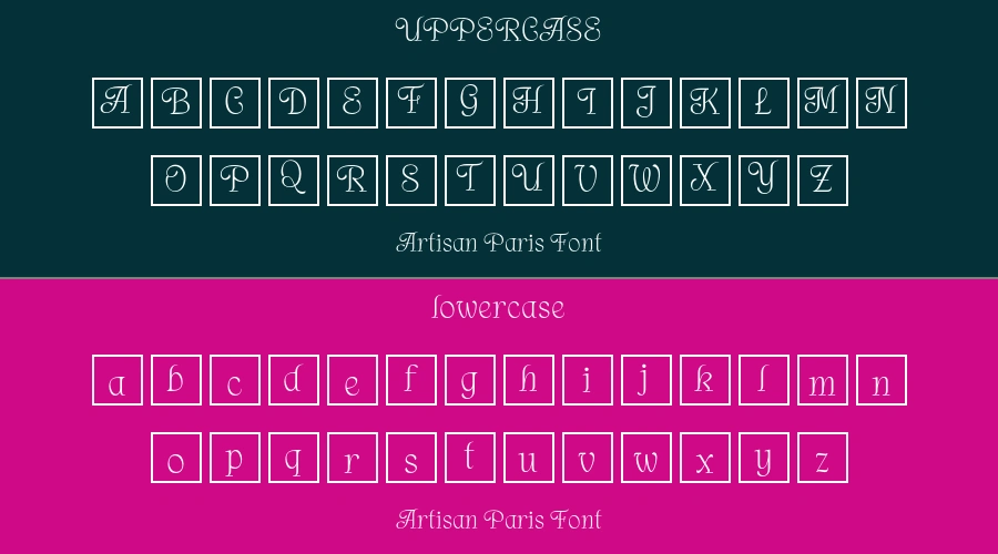Artisan Paris Font Preview