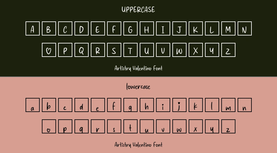 Artistry Valentino Font Preview