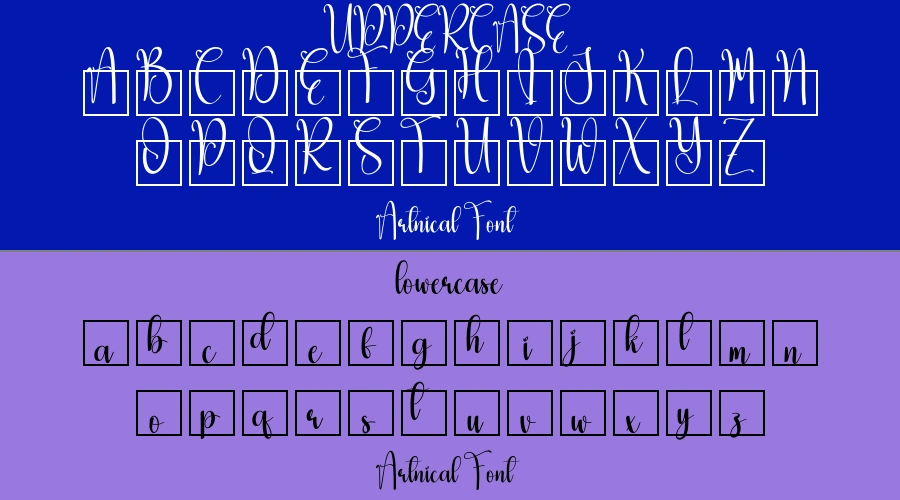 Artnical Font Preview