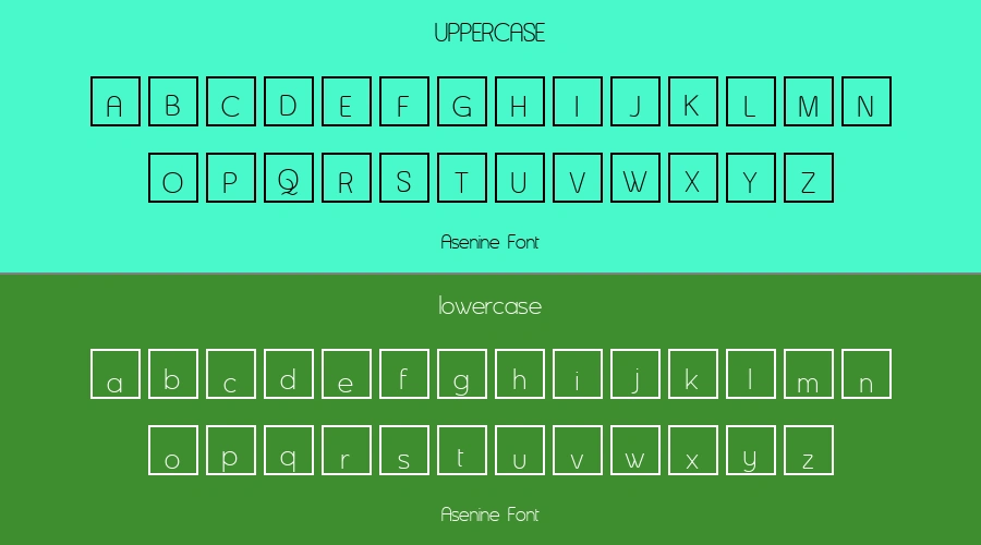 Asenine Font Preview