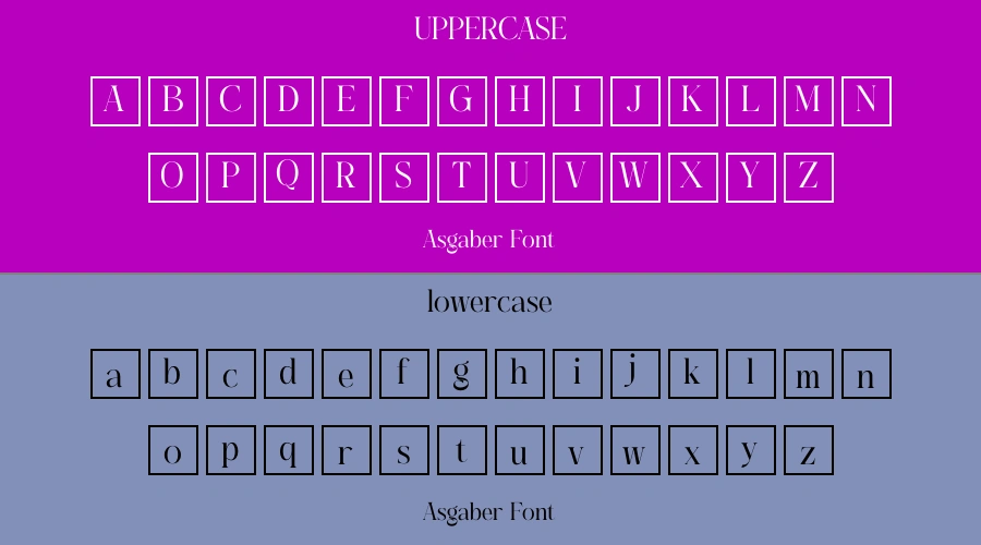 Asgaber Font Preview