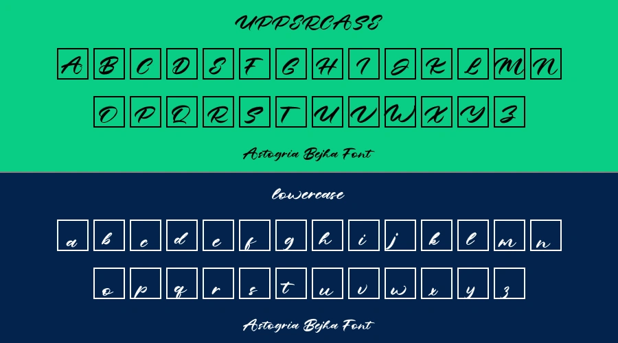 Astogria Bejha Font Preview
