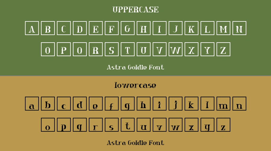 Astra Goldie Font Preview