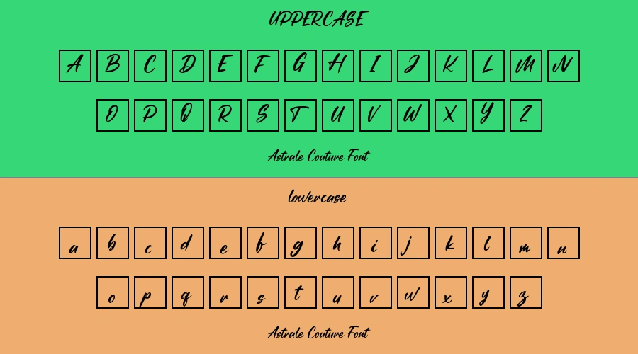 Astrale Couture Font Preview