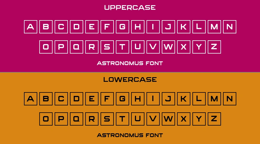 Astronomus Font Preview