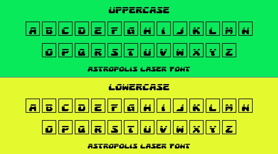 Astropolis Laser Font Preview